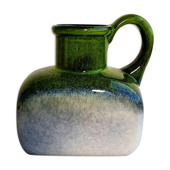 Enamelled stoneware pitcher