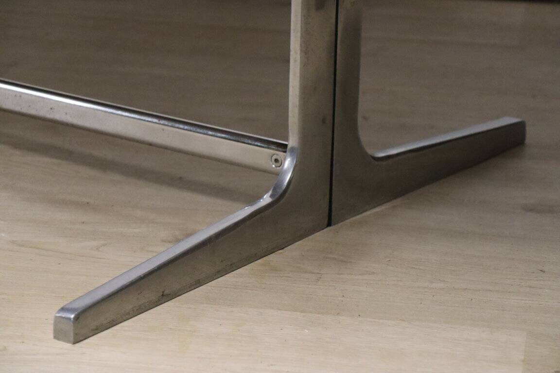 Vintage desk by George Nelson in wood and aluminum, 1960s
