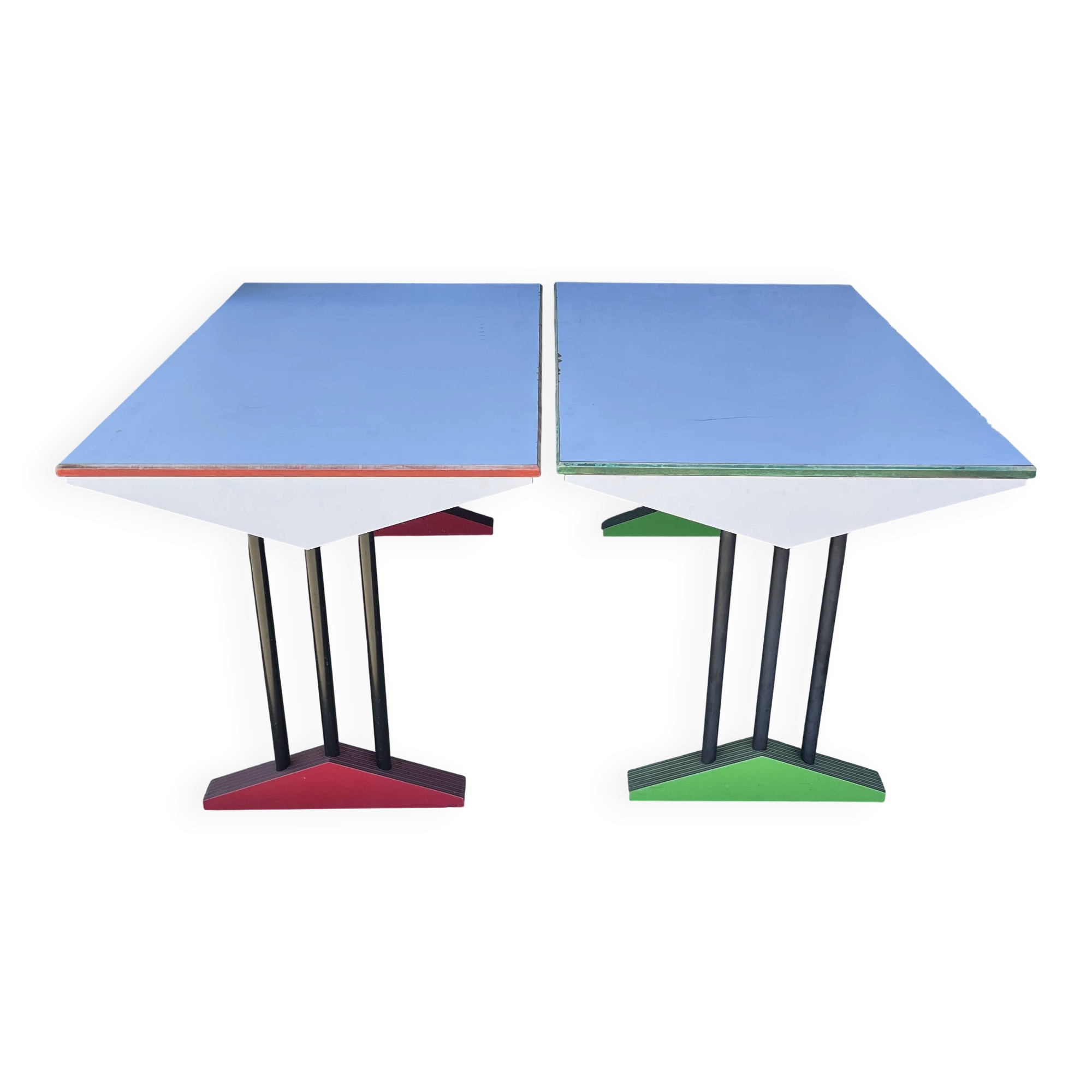Paire de tables Années 80 Post-modernes