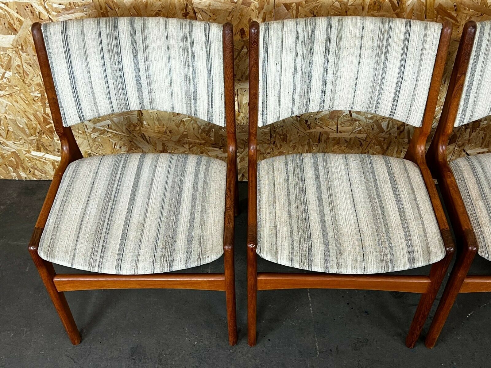 4x 60s 70s teak chairs Chair Dining Chair Henning Kjaernulf Danish 60s