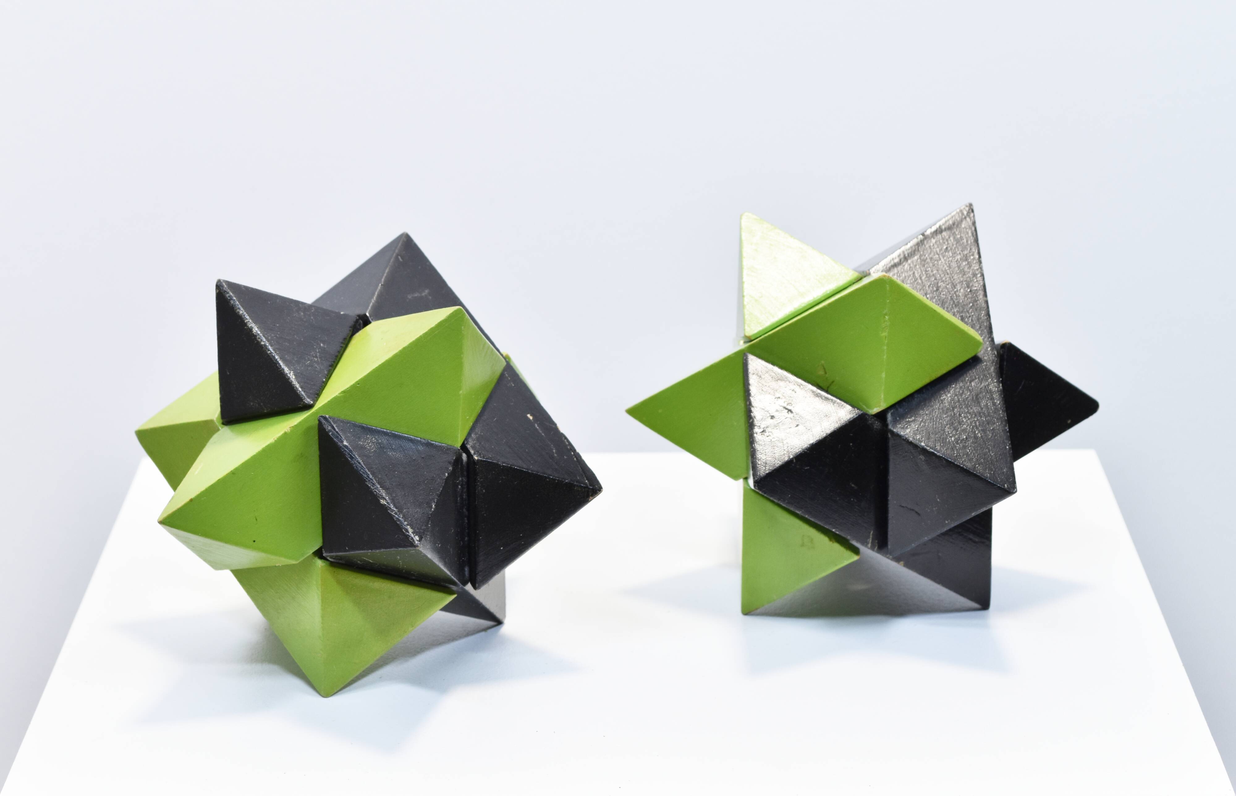 Pair of vintage puzzle stars of Galileo 1970