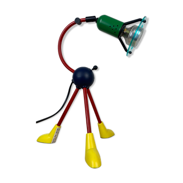 Lampe tripode couleurs primaires style Memphis années 80