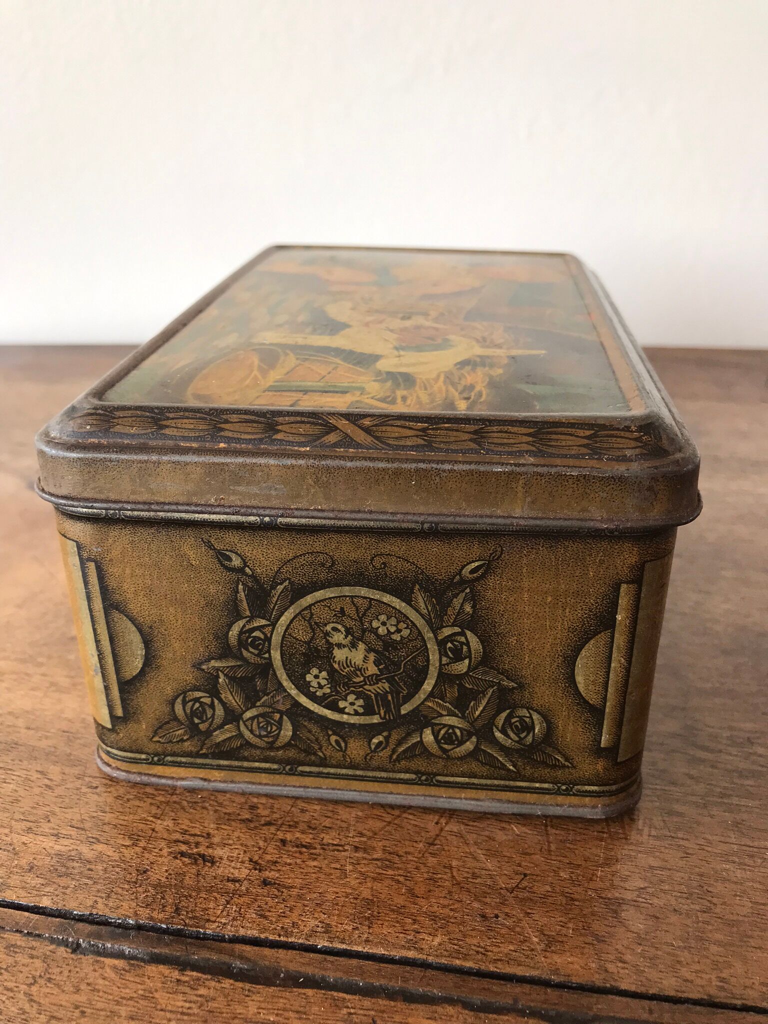 Antique metal box