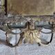 Pair of mirror sconces/candle holders in 19th-century bronze.