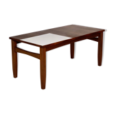 Table basse  vintage teck et palissandre