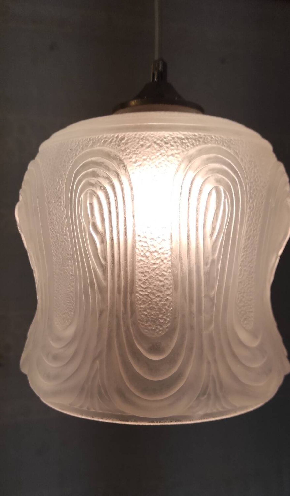 Art Deco portable lamp in glass paste - mid 20th century