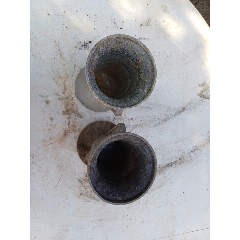 Pair of aluminum vases 1900