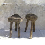 Pair of old rustic stools