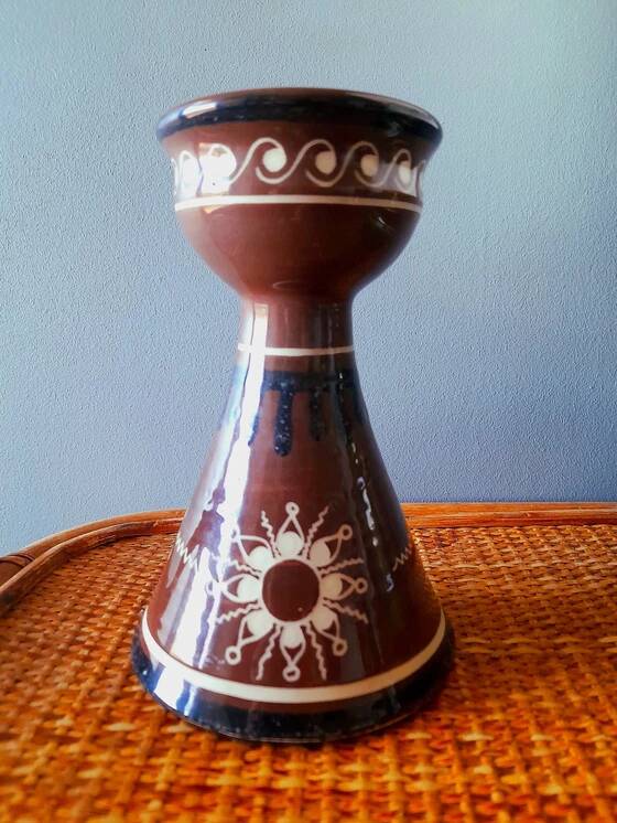 1960s ceramic candlestick