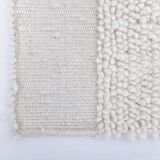 2x7 Neutral White Handmade Moroccan Runnner Rug, 66x216Cm