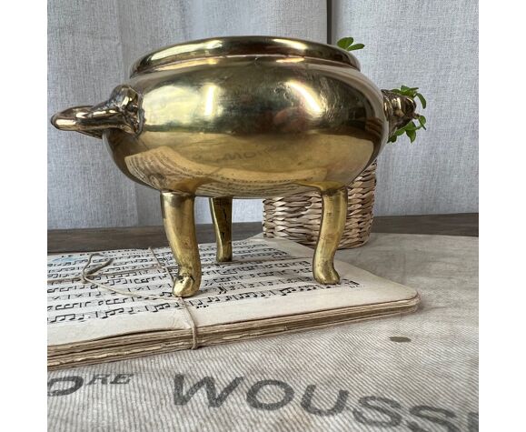 Brass ashtray or pot cover