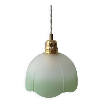 Suspension fleur verte et blanche vintage - 2 exemplaires disponibles