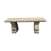 Stone garden bench