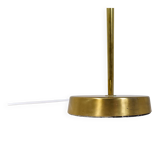 Modern mid-century brass floor lamp ASEA with round cotton shade, Sweden, 1960s