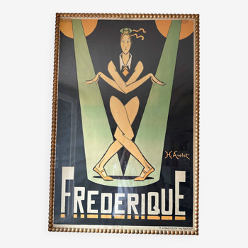 Affiche Art Déco "Frederique" par H. Avelot imprimée en 1927 - Lithographie Poster