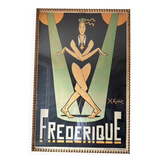 Affiche Art Déco "Frederique" par H. Avelot imprimée en 1927 - Lithographie Poster