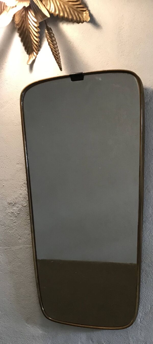 Miroir vintage 1960 en forme libre dite de rétroviseur