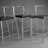 Six Stackable Hi-Glob Philippe Starck Bar Stools for Kartell, Italy, 1993
