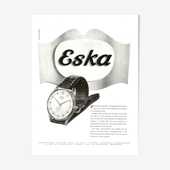 Vintage poster 30s Eska Watch
