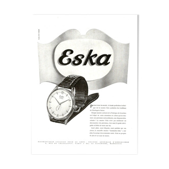 Affiche vintage années 30 Eska Montre