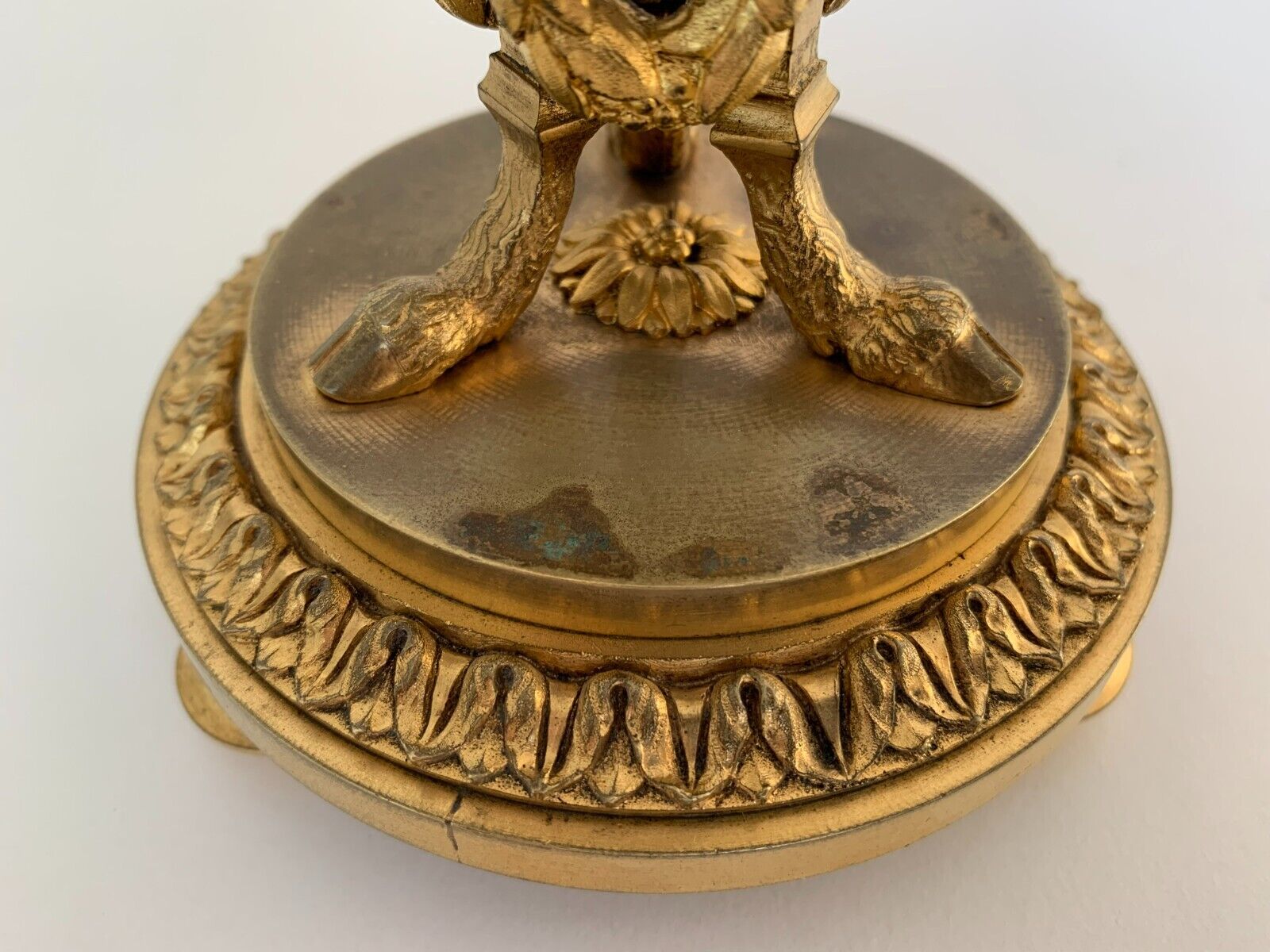 Napoleon iii table cup in bronze and fine nineteenth gilded glass