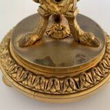 Napoleon iii table cup in bronze and fine nineteenth gilded glass