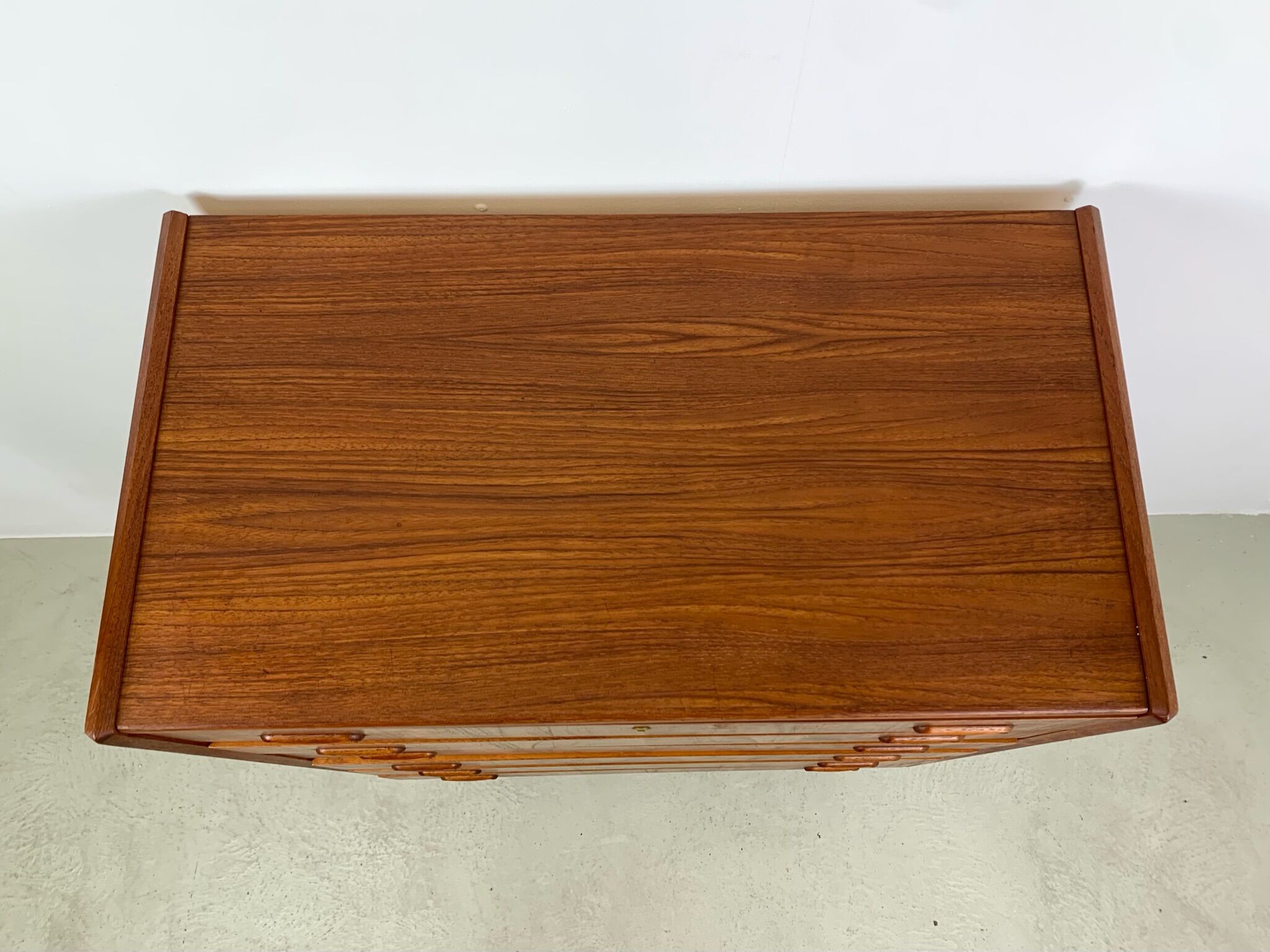 Danish teak chest of drawers tallboy midcentury 1960s