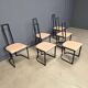 Gastone Rinaldi postmodern dining chairs for Thema Italy, 1980s - set