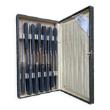 Box of 12 vintage Morel knives in Arles
