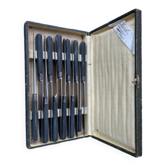 Coffret  12 couteaux  vintage  Morel à Arles