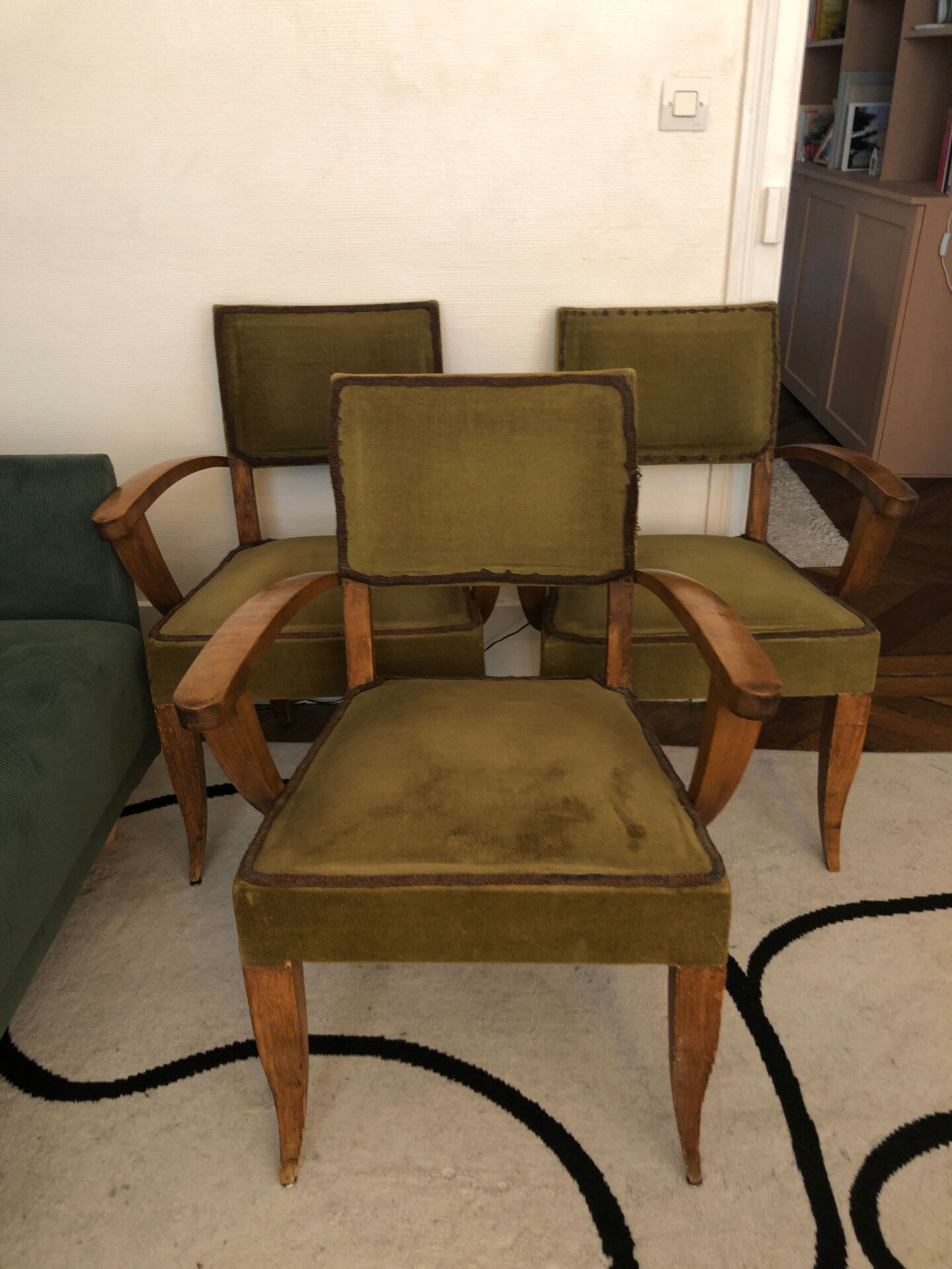 Set of 3 armchairs