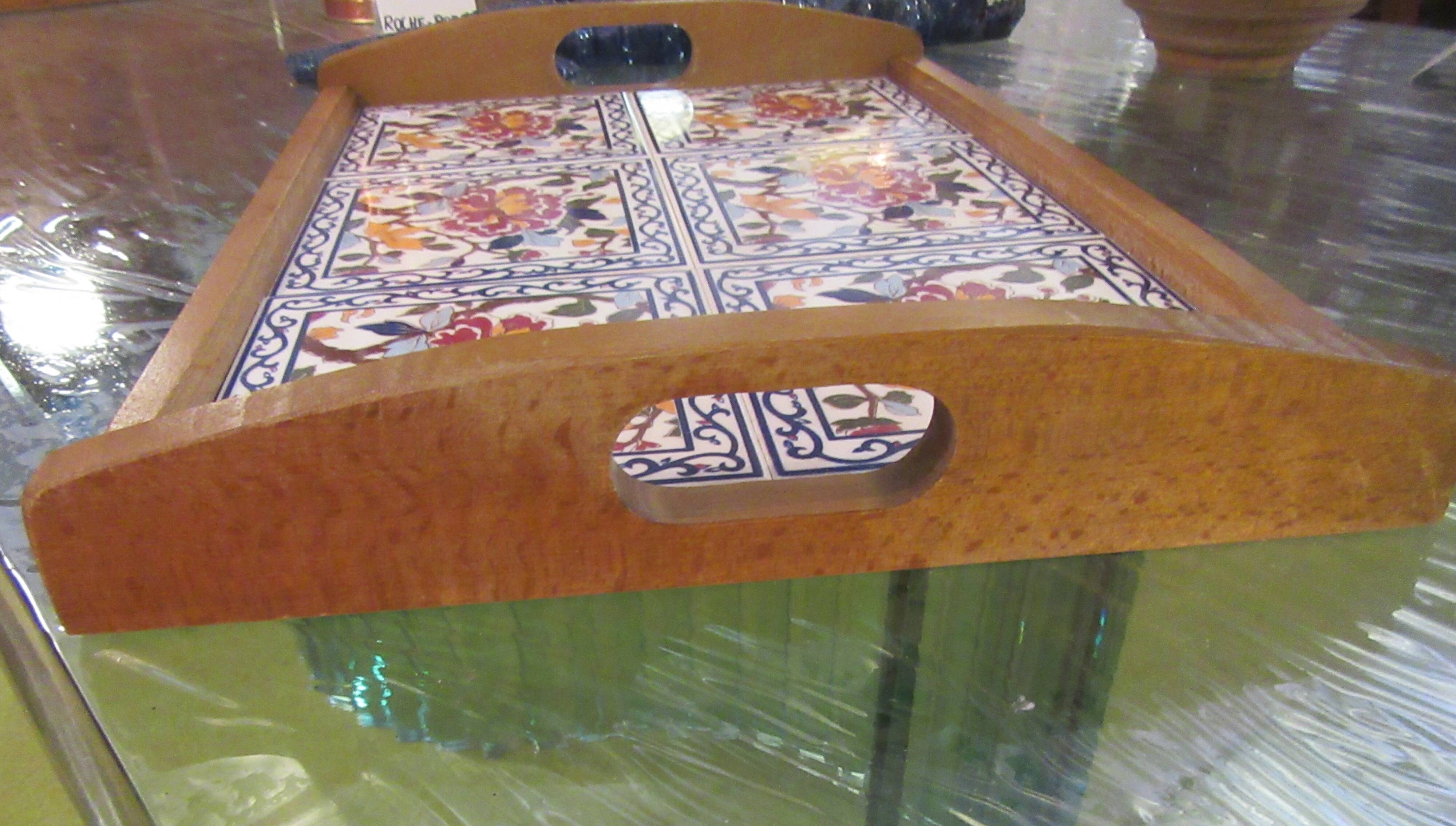 Tile plateau from GIEN and wood
