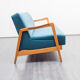 Vintage sofa, convertible, cherry, restored