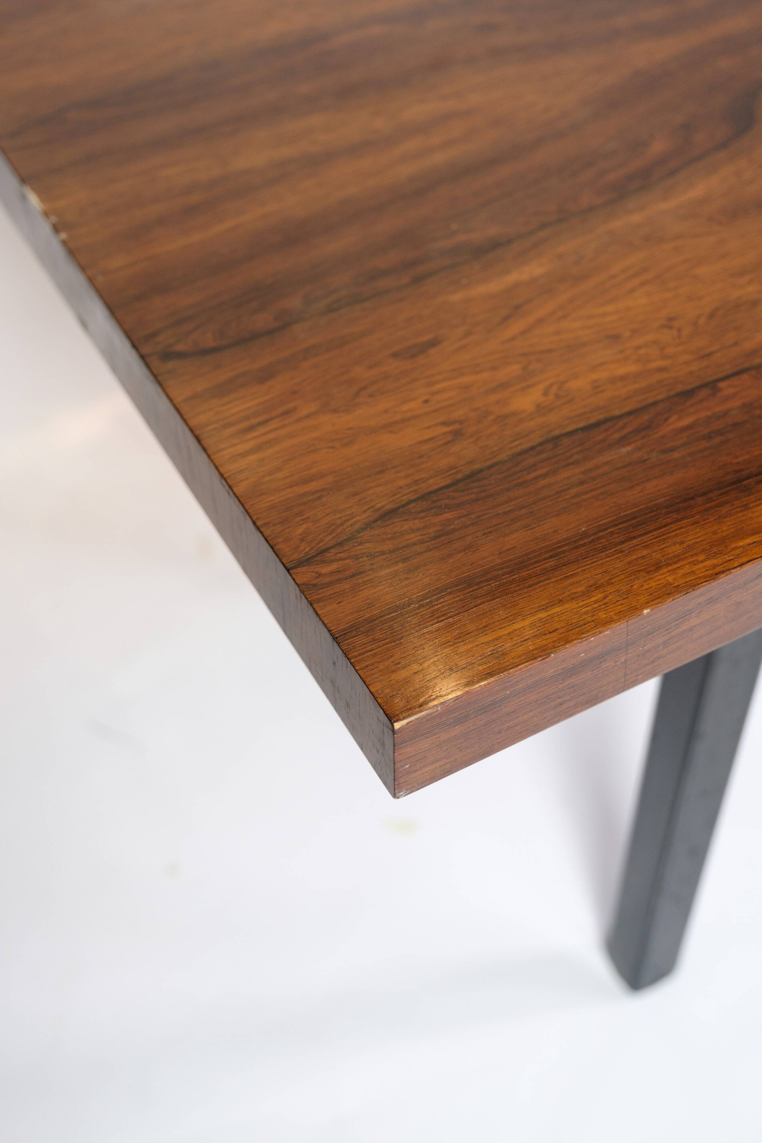 Coffee Table Made In Rosewood With Metal Frame From 1960s