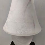 Murano glass table lamp with a pink marble effect, italy