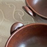 Duo of artisanal stoneware bowls