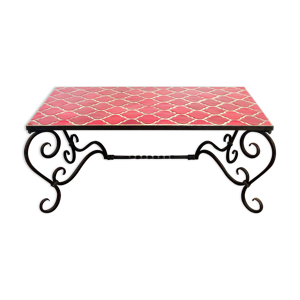 table basse vintage en - fer