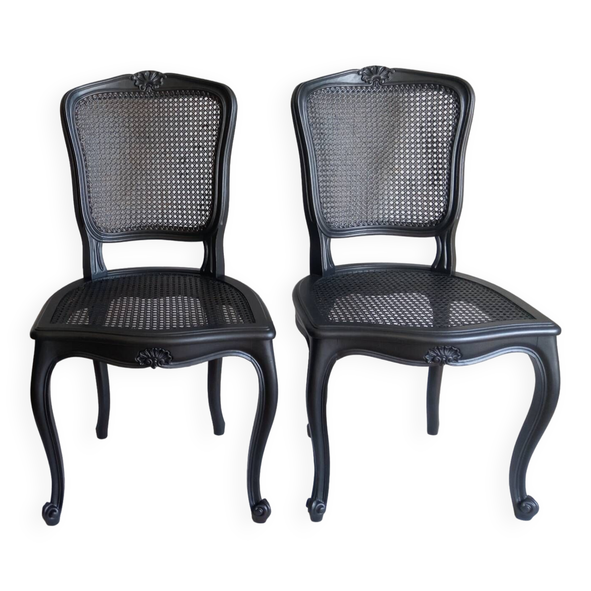 Pair of cane chairs
