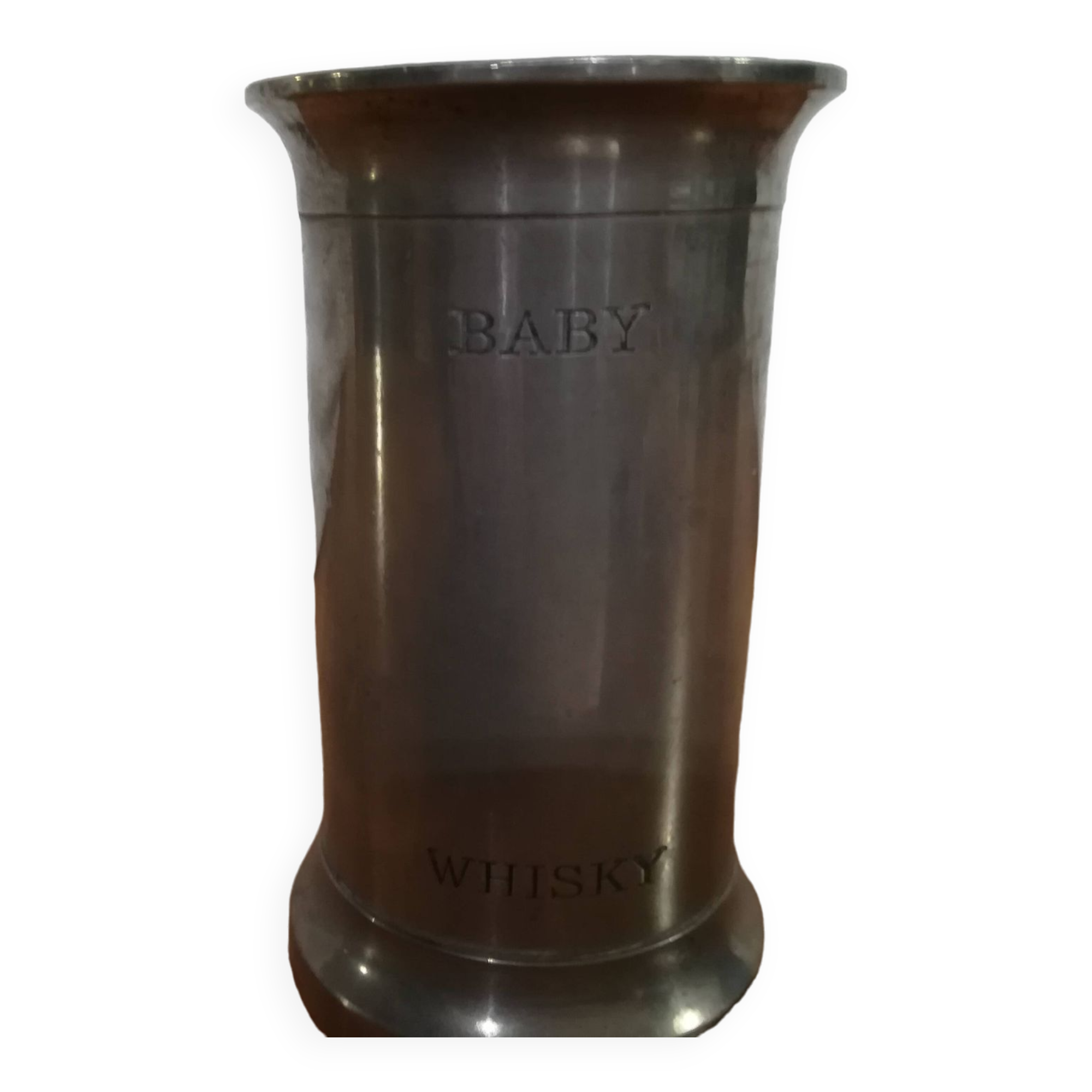 Baby Whiskey double jigger in pewter