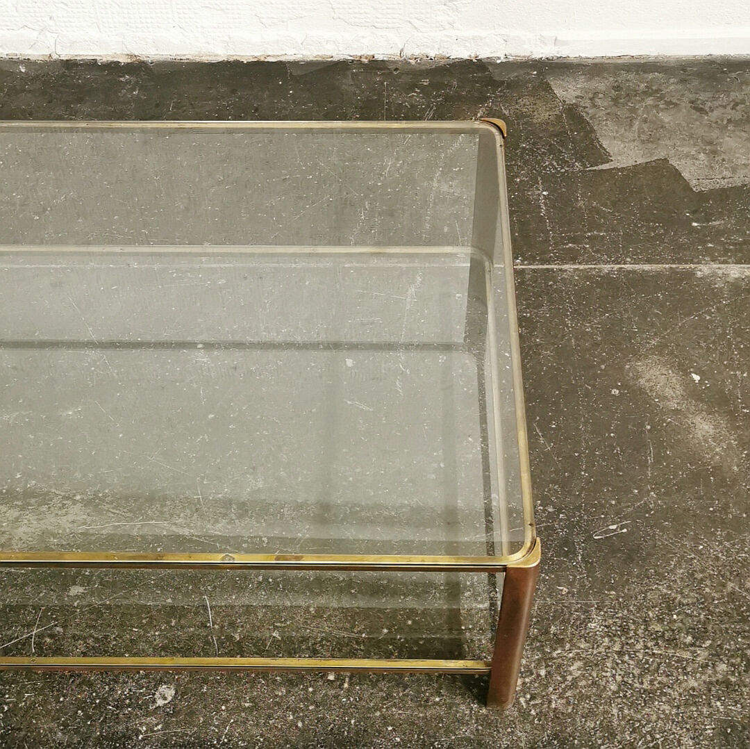 Bronze and glass coffee table 1960