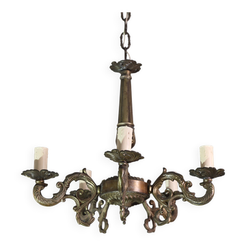 Fascinating Vintage Brass chandelier, 1960s