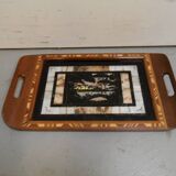Vintage mahogany tray with inlay