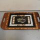 Vintage mahogany tray with inlay