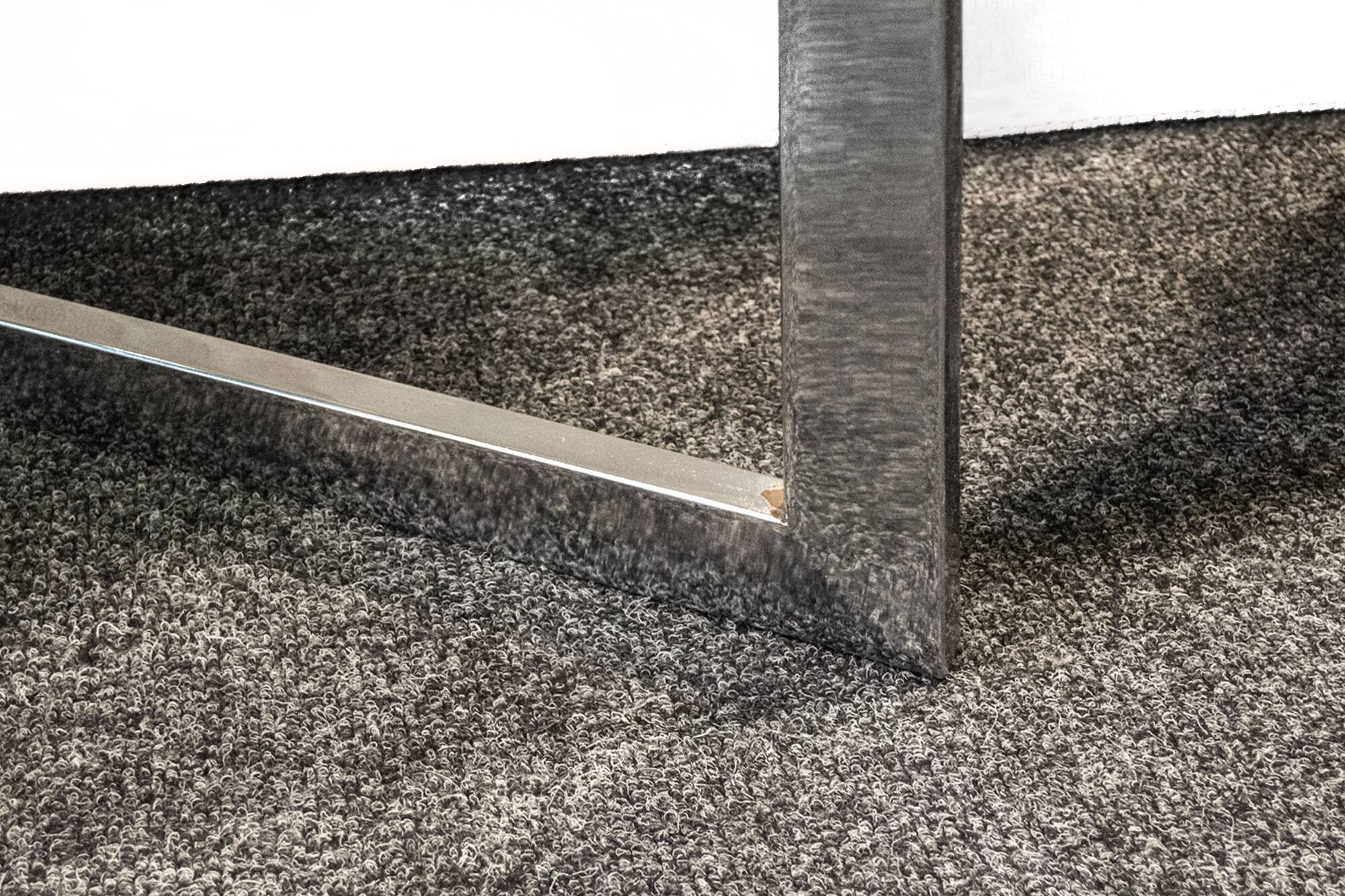 Console et miroir space age en acier et verre, années 1970