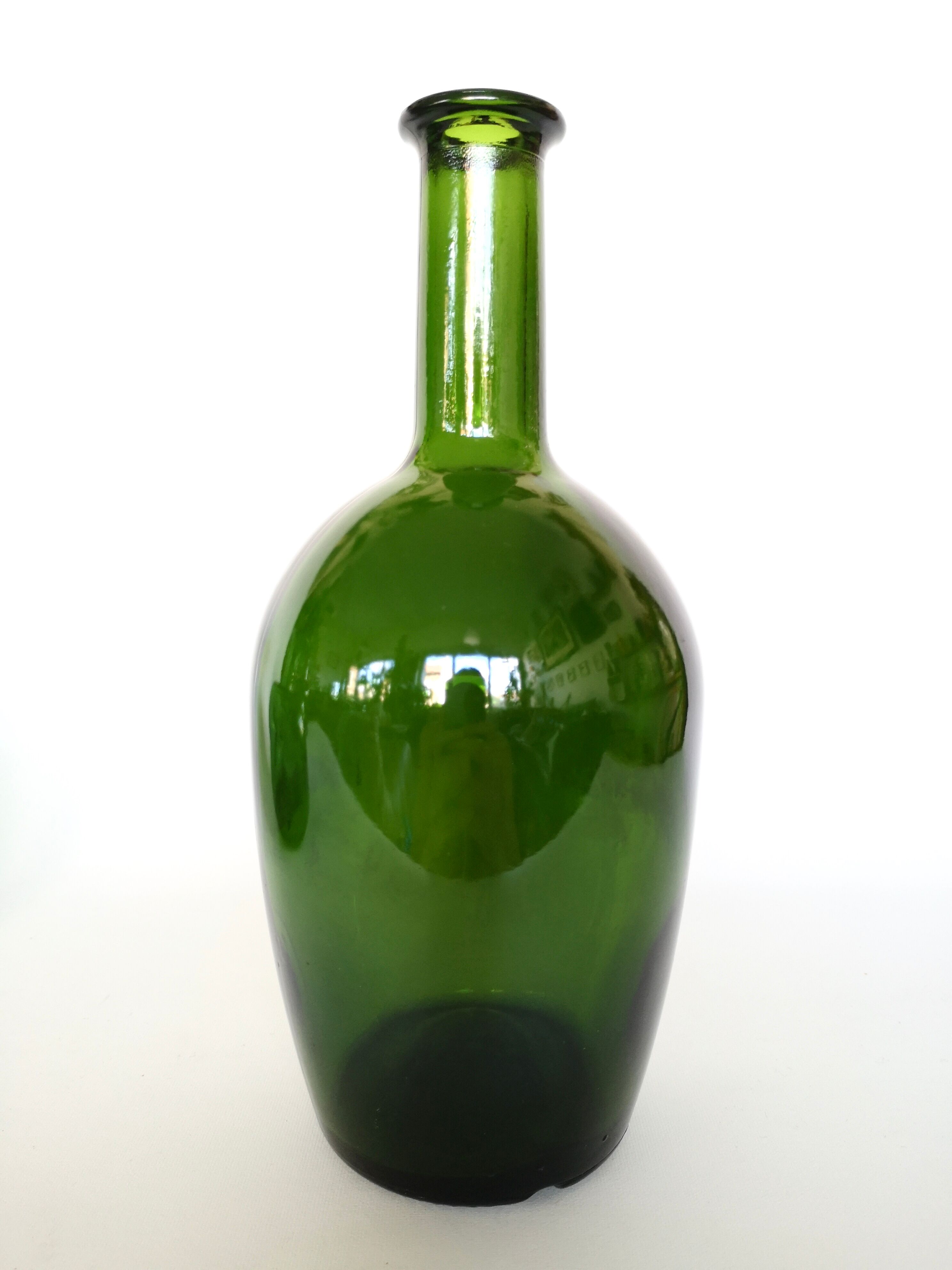Trio de soliflores en verre vert