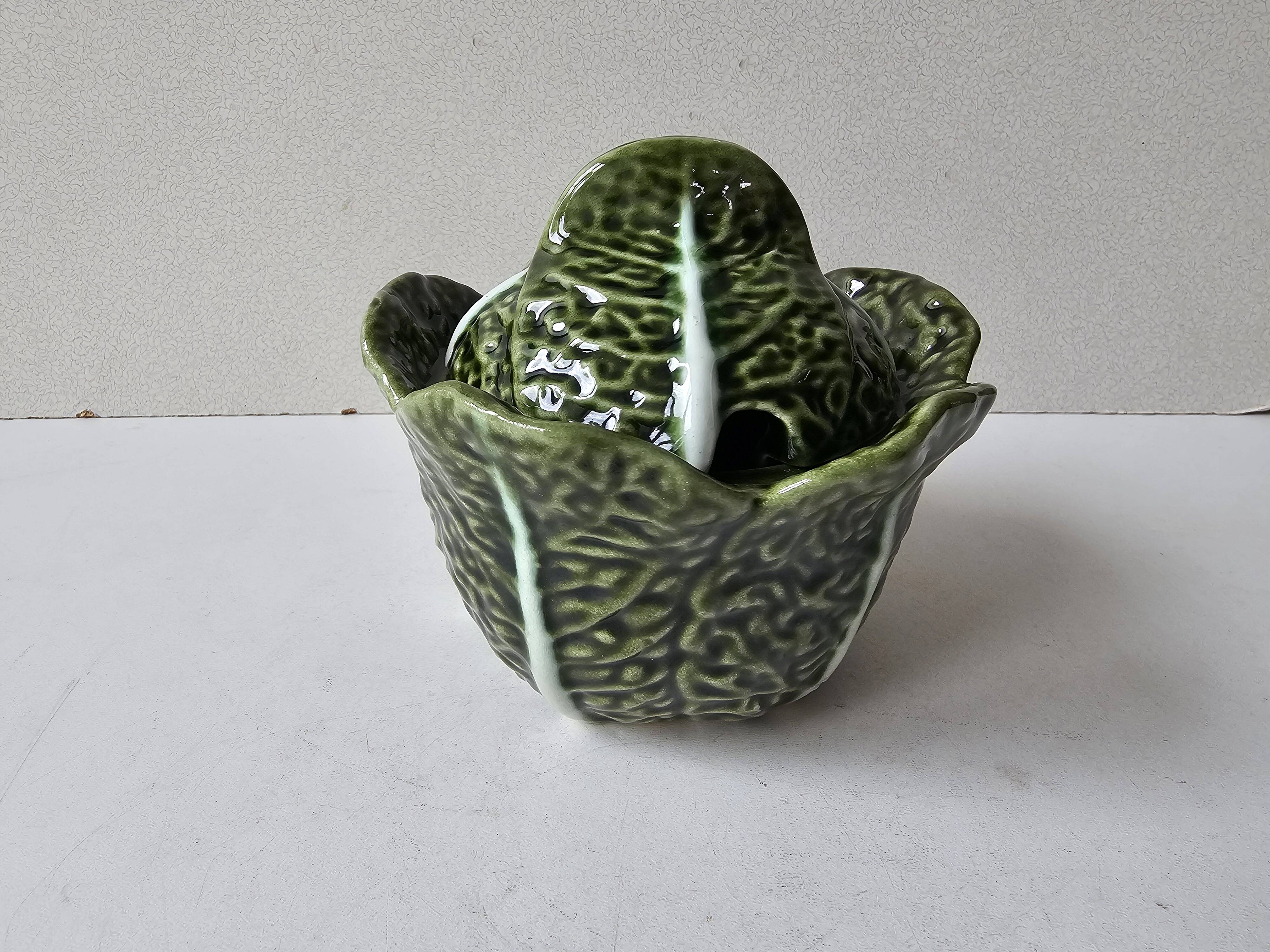 Condiment pot - Sauce boat - small cabbage soup tureen diameter 12cm