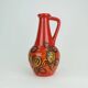 Vase vintage en céramique Bay Keramik des années 1960-70, motif lave rouge jaune noir, modèle 67