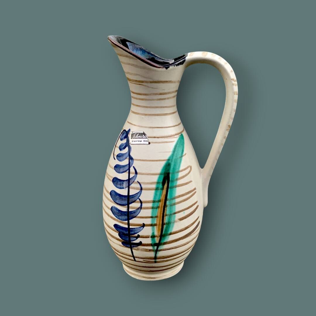 Scheurich 274-21 modernist pitcher/vase — West Germany, 1960s