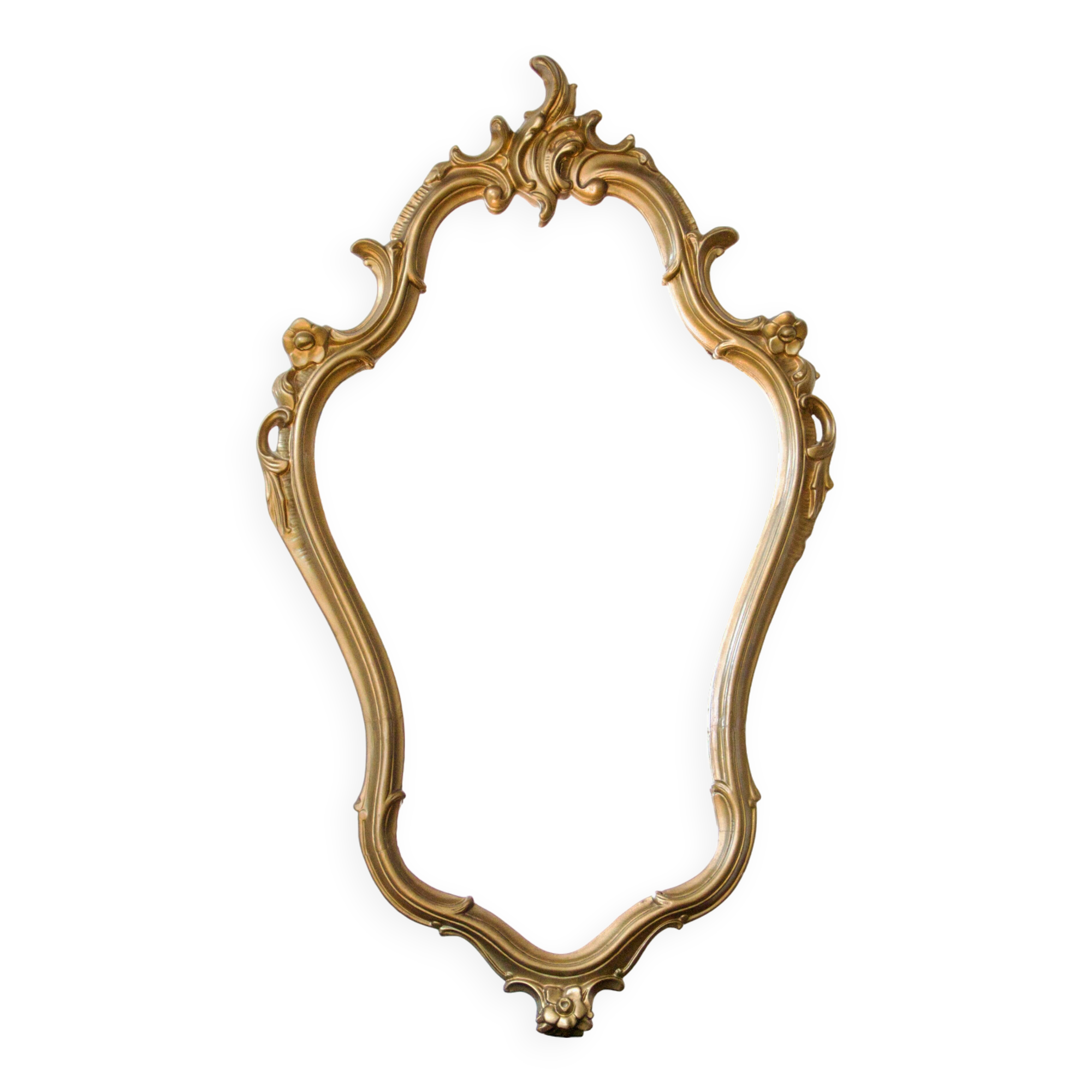 Large Louis XV rocaille gilded mirror