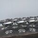 18 Remy Letang stainless steel cups, 1970